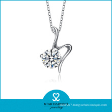 Luxury 925 Silver Cubic Zircon Silver Charm Necklace (N-0217)